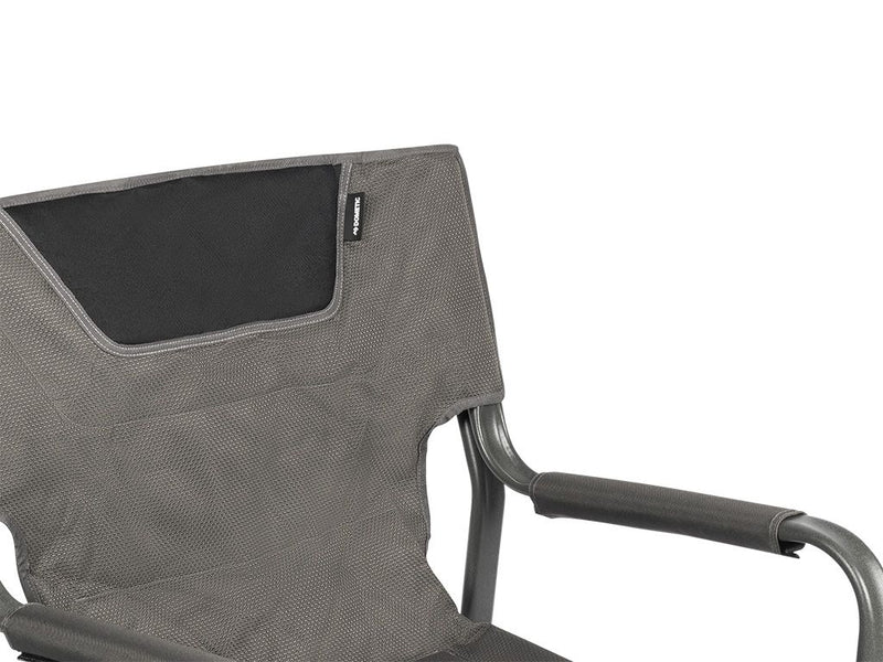 Load image into Gallery viewer, Close-up view of Front Runner Dometic Forte 180 Folding Chair highlighting durable fabric and armrest construction
