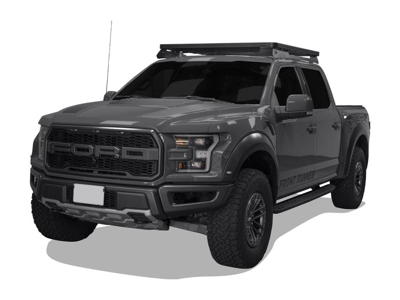 Load image into Gallery viewer, Ford F150 Crew Cab with Front Runner Slimline II Roof Rack Kit installed, 2009-current model aftermarket accessories.
