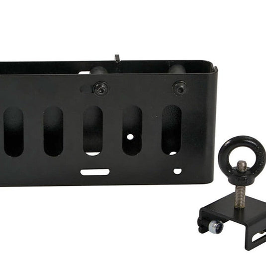 Front Runner Axe Bracket in black with mounting hardware, designed for vehicle axe storage solutions.