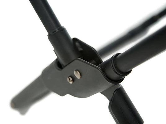 Close-up of the durable joint of a Front Runner Expander Camping Chair showcasing its compact and sturdy construction.