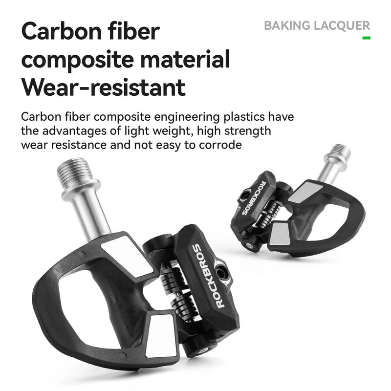 Load image into Gallery viewer, Carbon Fiber SPD Clipless Road Bike Pedals 9/16'' 180g Titanium Alloy Axle

