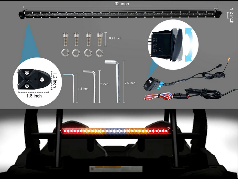 Load image into Gallery viewer, Chase LED Light Bar With Built In Strobe 32"
