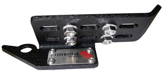 Fishbone Offroad Foot Peg Set for 2022-Current Ford Bronco, black textured finish, with logo