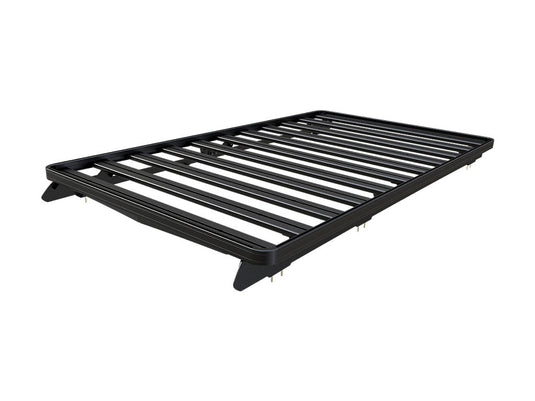 Front Runner Slimline II Roof Rack Kit for 5th Generation Toyota 4Runner, durable black metal construction, isolated on white background.