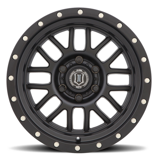 ICON Vehicle Dynamics Alpha wheel with black finish and black ring