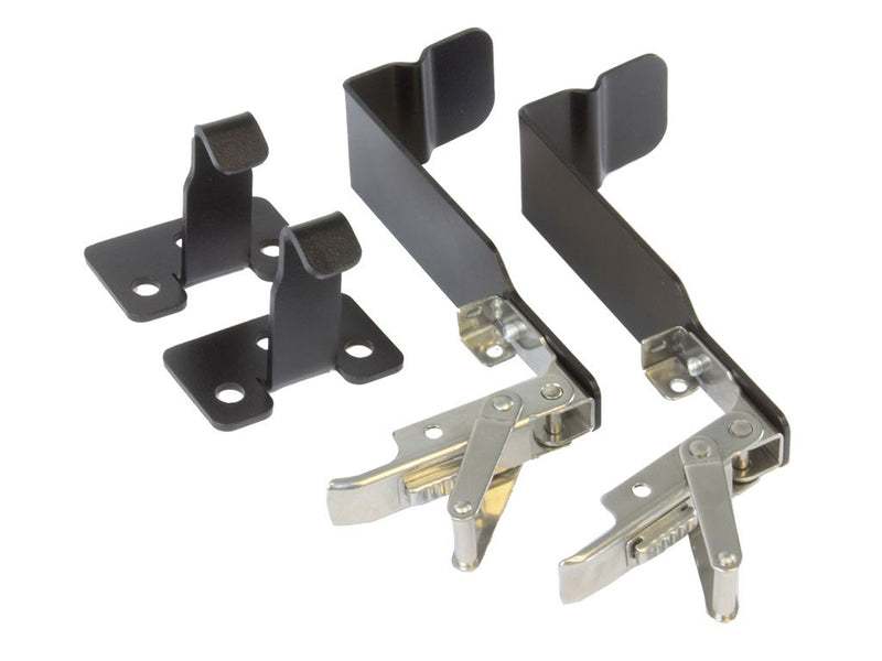 Load image into Gallery viewer, Front Runner Wolf Pack Pro rack mounting brackets set isolated on white background
