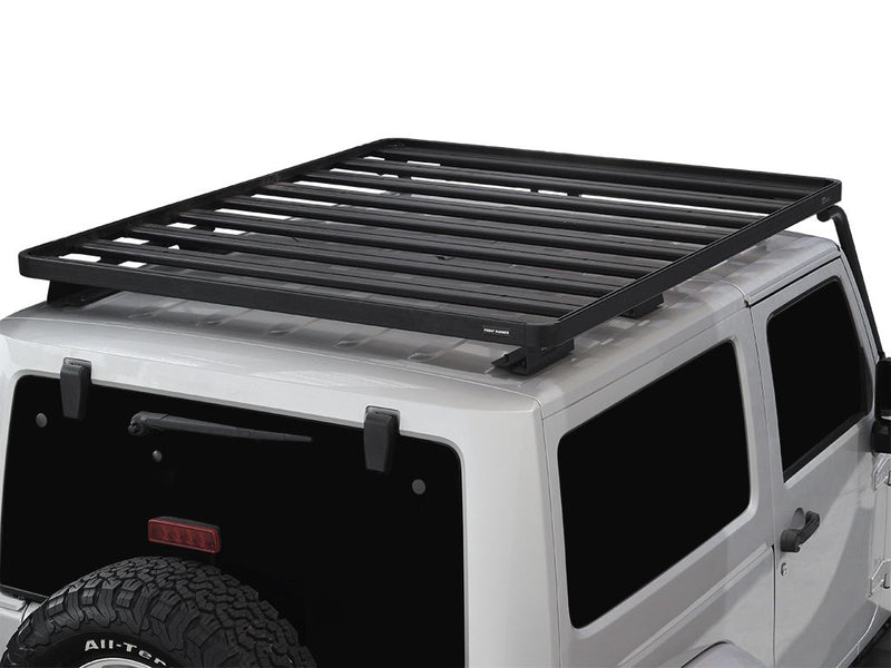 Load image into Gallery viewer, Front Runner Jeep Wrangler JK 2 Door 2007-2018 with Extreme Roof Rack Kit installed on vehicle.
