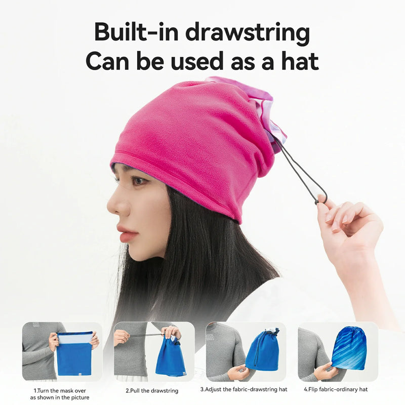 Load image into Gallery viewer, Winter Fleece 3 IN 1 Cycling Mask Hat Reversible
