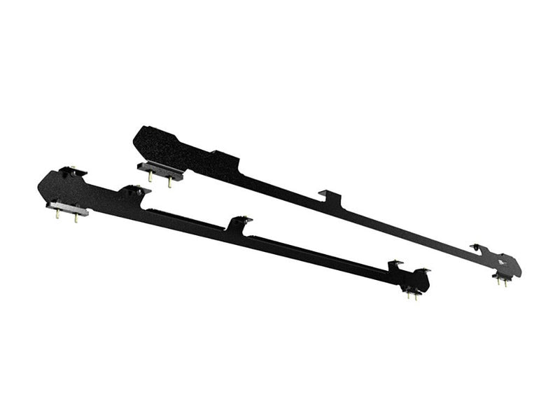 Load image into Gallery viewer, Front Runner Slimline II Roof Rack Kit for 4th Gen Toyota 4Runner, durable black metal construction with mounting points
