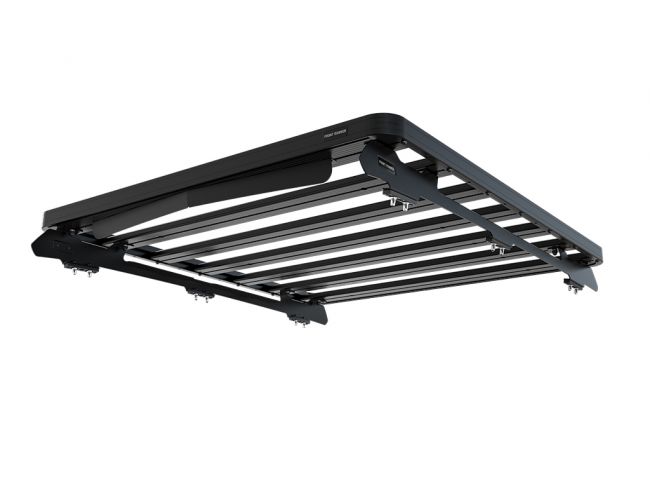 Load image into Gallery viewer, Front Runner Slimline II Roof Rack Kit for Chevrolet Silverado/GMC Sierra 1500 Crew Cab 2014-2018 model, sleek black powder-coated finish
