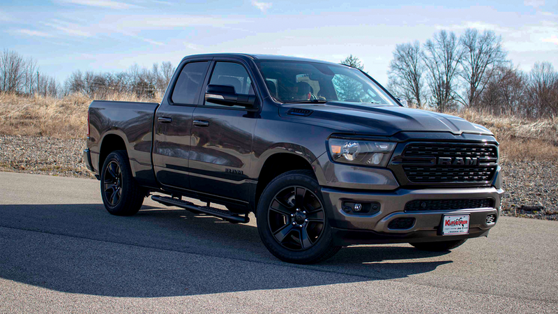 Load image into Gallery viewer, Alt text: &quot;2019 Ram 1500 Quad Cab with Fishbone Offroad 5-inch oval side steps installed, parked outdoors.&quot;
