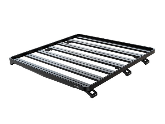 Alt text: "Front Runner Ineos Grenadier Quartermaster 2023 Roller Tonneau Cover Slimline II Load Bed Rack Kit isolated on white background."