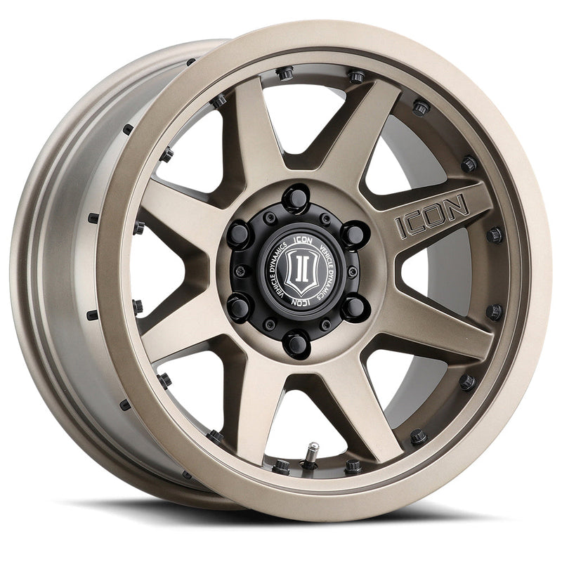 Load image into Gallery viewer, Bronze ICON Vehicle Dynamics Rebound PRO truck wheel on white background
