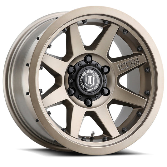 Bronze ICON Vehicle Dynamics Rebound PRO truck wheel on white background