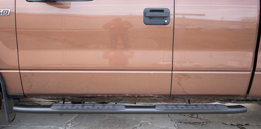 "Fishbone Offroad 5 Inch Oval Side Steps on 2009-2014 Ford F-150 Extended Super Cab"