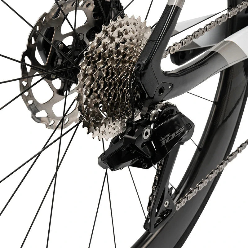 Load image into Gallery viewer, PGZ - Carbon Fiber Road Bike –  Black and White
