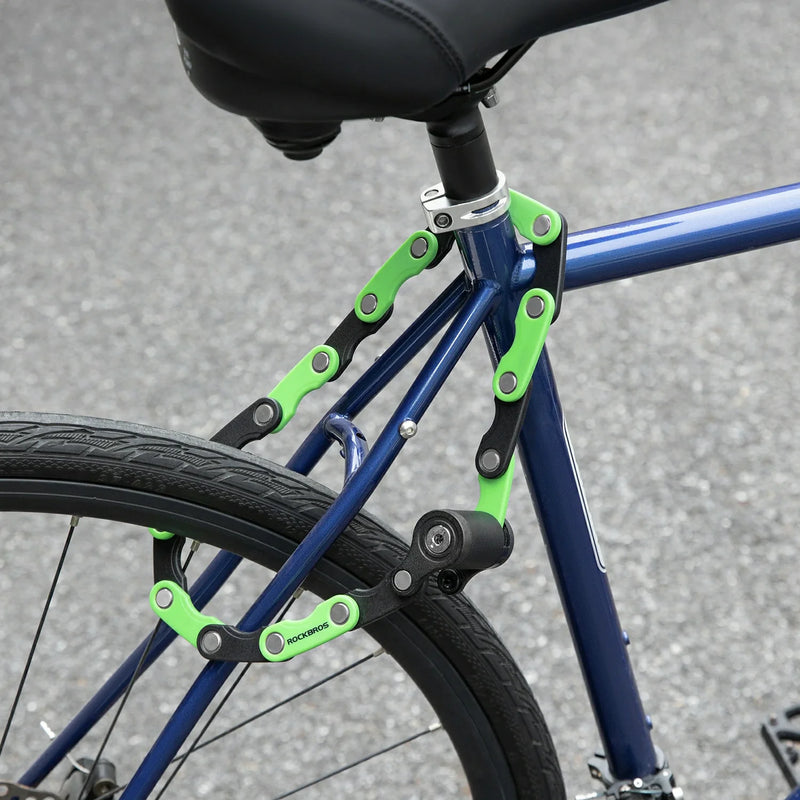 Load image into Gallery viewer, ROCKBROS Folding Bike Lock Anti-theft Alloy Lock with Mounting Bracket
