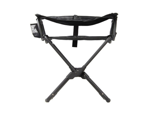 Black Front Runner Expander Camping Chair with durable frame and compact design, isolated on white background.