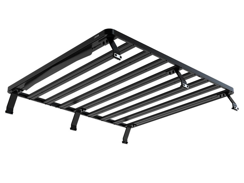 Load image into Gallery viewer, Front Runner Slimline II Load Bed Rack Kit for 2007-Current Toyota Tundra Crewmax 6.5&#39; model, durable black cargo carrier.
