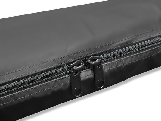 Close-up of durable zipper mechanism on Front Runner Easy-Out Awning 1.4M storage bag.