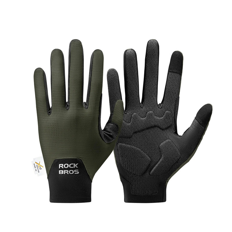 Load image into Gallery viewer, Full Finger Bike Gloves Breathable Touch screen with PORON® XRD Cushioning
