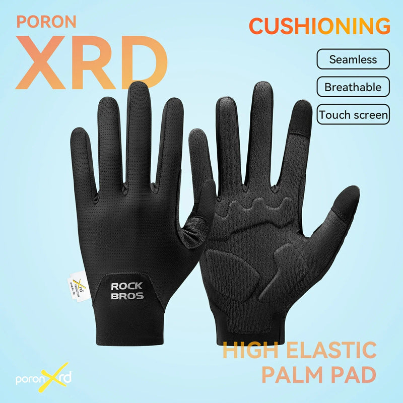 Load image into Gallery viewer, Full Finger Bike Gloves Breathable Touch screen with PORON® XRD Cushioning
