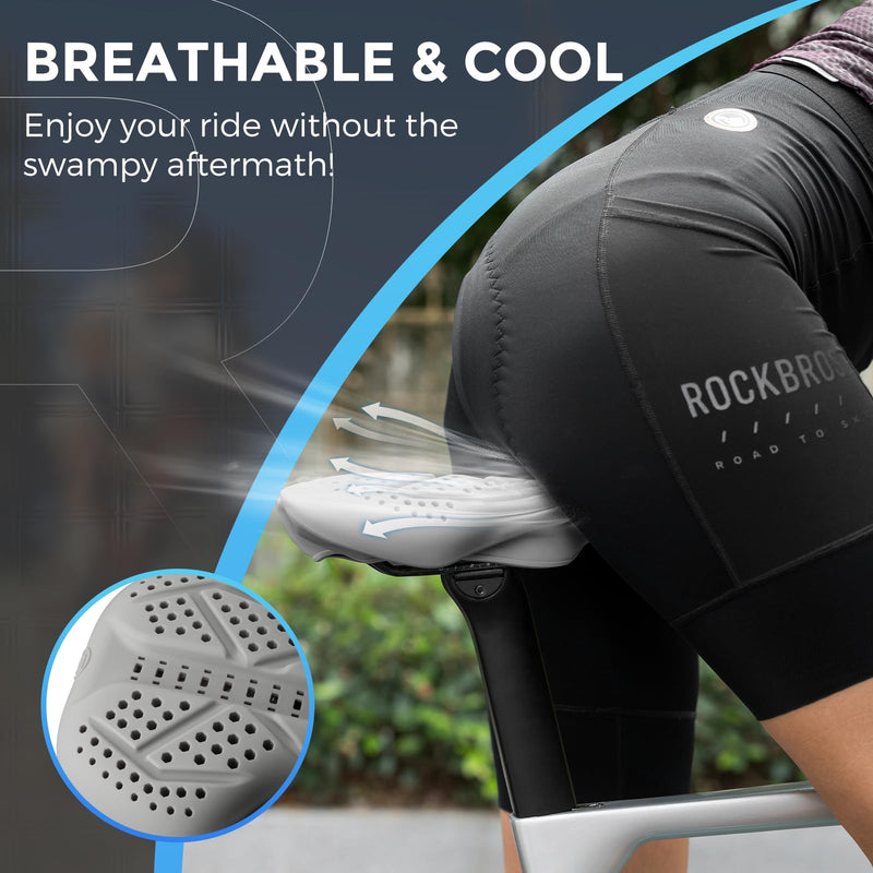 Load image into Gallery viewer, ROCKBROS Extra Soft Silicone Bike Seat Cushion – Anti-Slip, Breathable Cover
