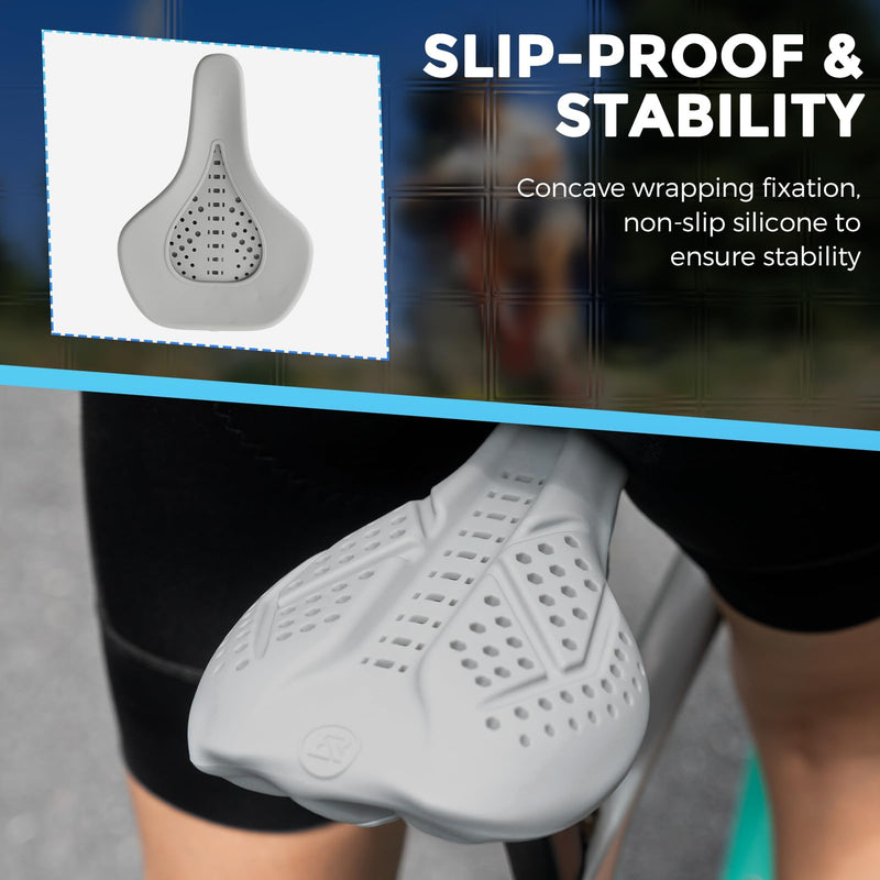 Load image into Gallery viewer, ROCKBROS Extra Soft Silicone Bike Seat Cushion – Anti-Slip, Breathable Cover
