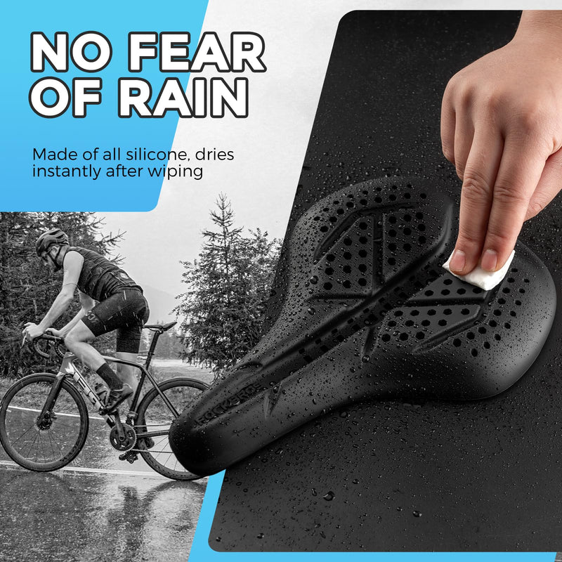 Load image into Gallery viewer, ROCKBROS Extra Soft Silicone Bike Seat Cushion – Anti-Slip, Breathable Cover
