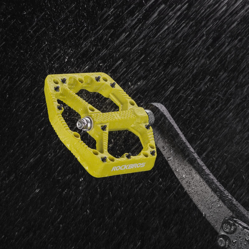 Load image into Gallery viewer, ROCKBROS Mountain Bike Pedals Flat MTB Pedals Nylon Fiber Bicycle Platform Pedals
