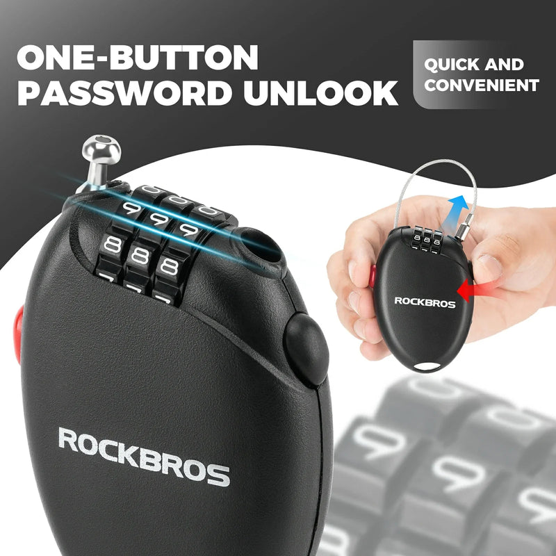 Load image into Gallery viewer, High Security Helmet Lock 60cm Steel Cable Combination Bike Lock
