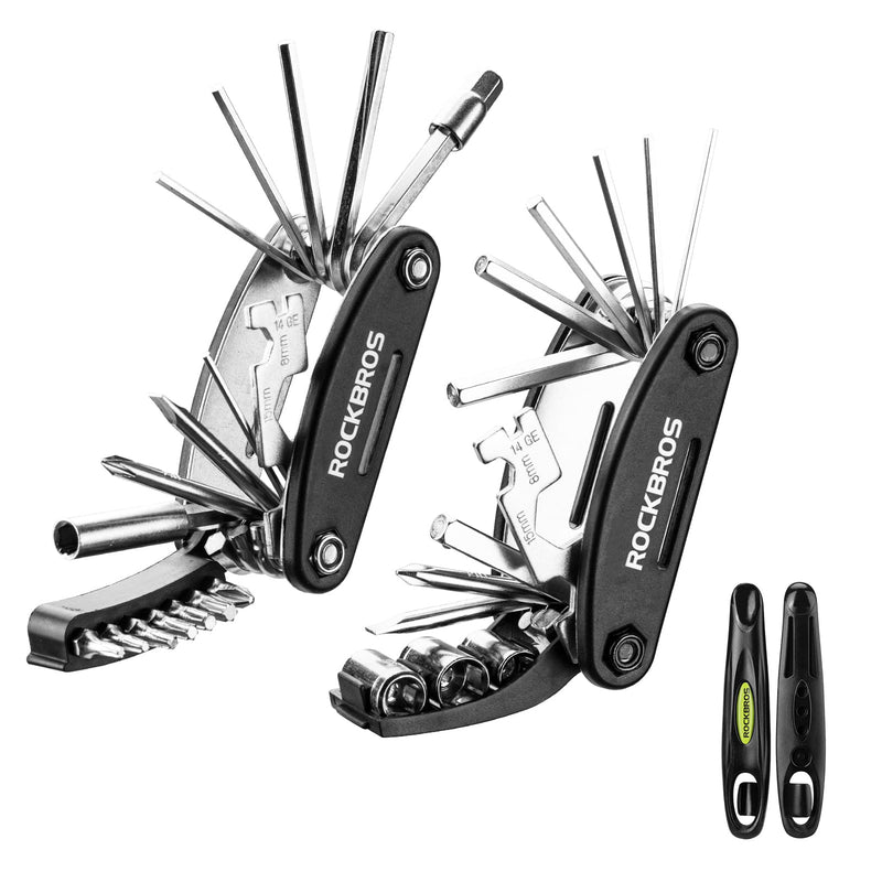 Load image into Gallery viewer, ROCKBROS Bike Foldable Repair Kit 16-in-1 Multi-Function Portable Allen Wrench and Tire Lever
