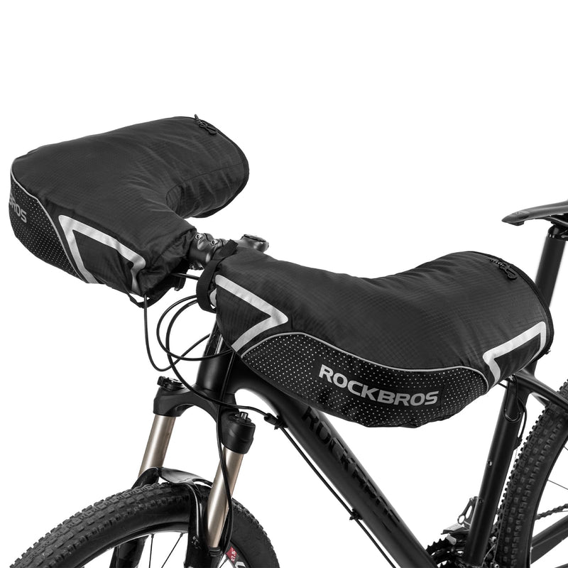 Load image into Gallery viewer, ROCKBROS Winter Handlebar Mittens - Extreme Cold Weather MTB Fat Bike Pogies
