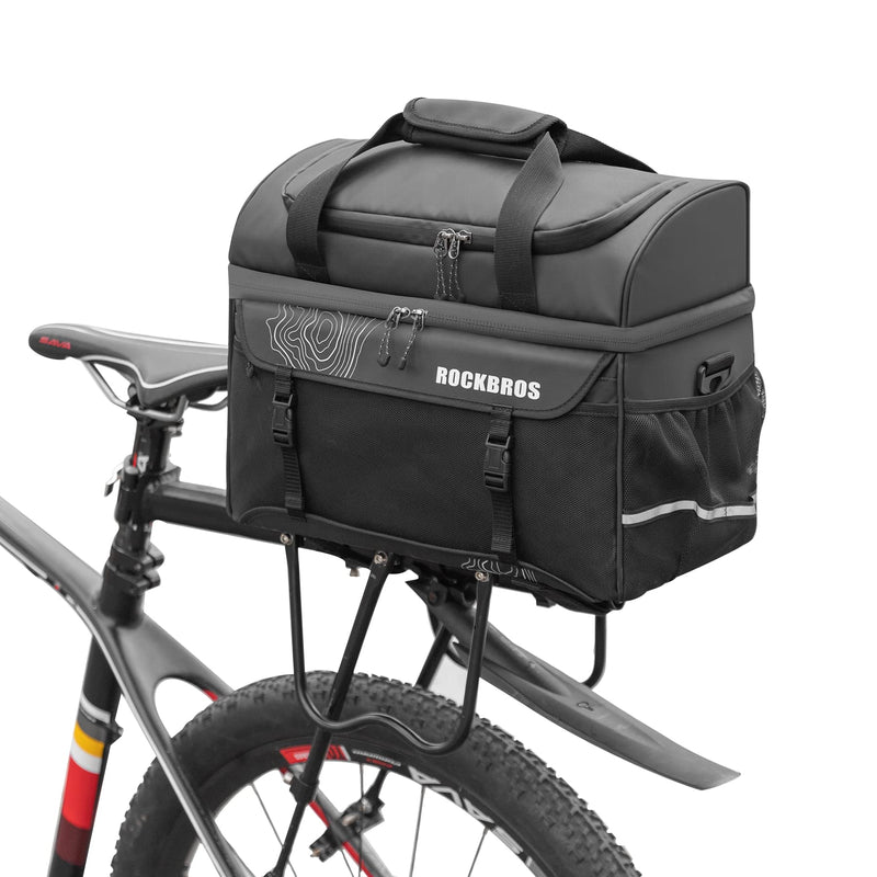 Load image into Gallery viewer, ROCKBROS Bike Trunk Cooler Bag Bicycle Rack Rear Seat Carrier Insulated Panniers 11L
