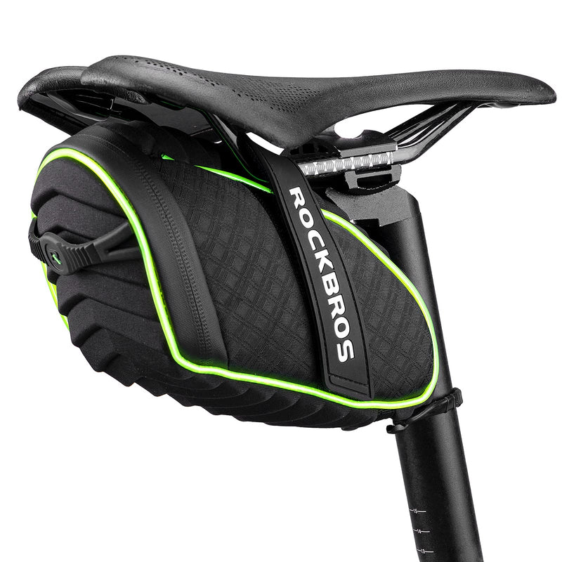 Load image into Gallery viewer, ROCKBROS Bike Seat Bag with LED Light, Waterproof, 3D Shell, and Rain Cover
