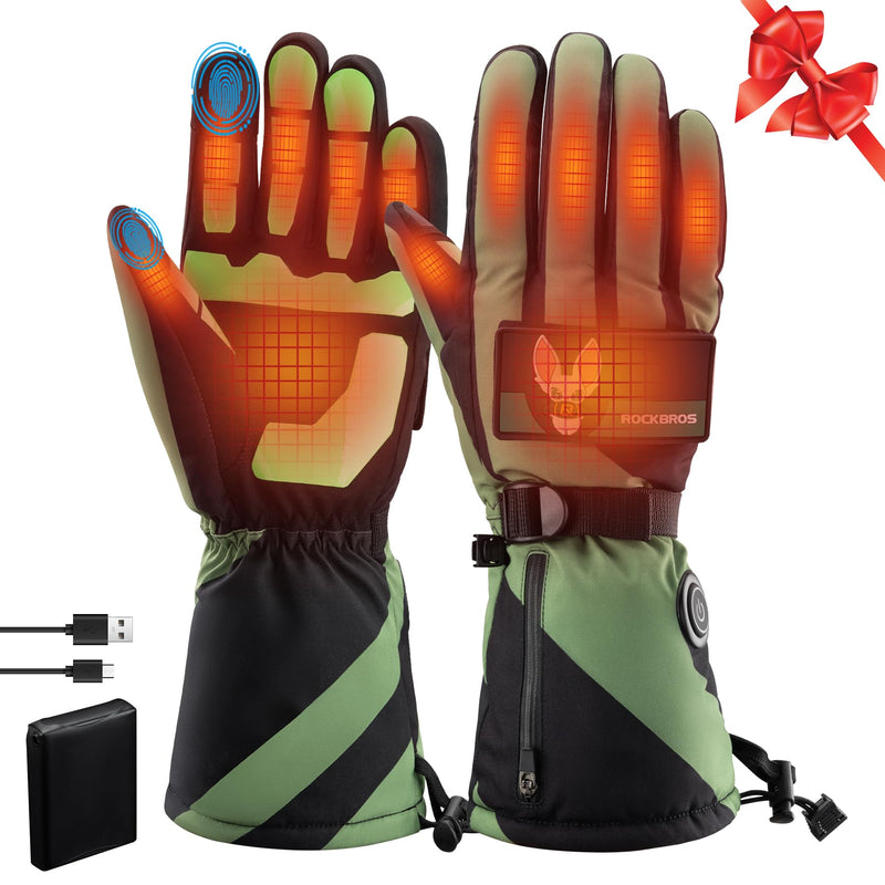 Load image into Gallery viewer, ROCKBROS Heated Gloves, Rechargeable Winter Touchscreen Hand Warmers for Men  Women

