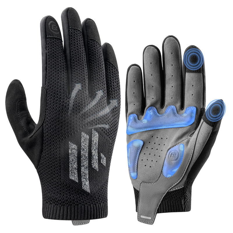 Load image into Gallery viewer, ROCKBROS Men's Mountain Bike Gloves Touch Screen Anti-Slip Full Finger MTB Gloves
