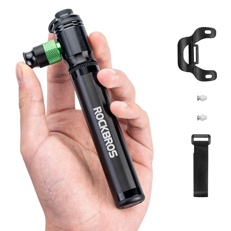 Load image into Gallery viewer, ROCKBROS Mini Hand Bike Tire Pump Dual Mode CO2 or Manual 110PSI

