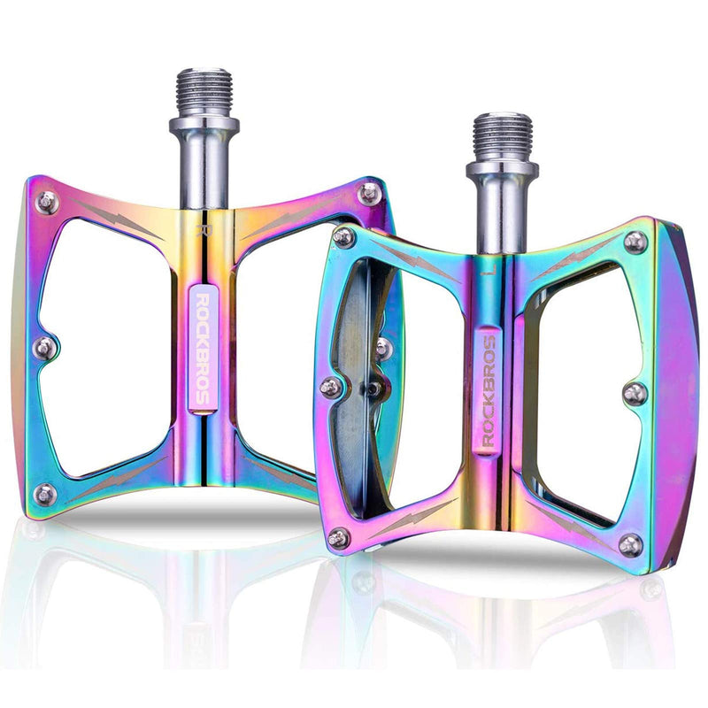 Load image into Gallery viewer, ROCKBROS Colorful MTB Bike Pedals Durable Aluminum Anti-Skid 3 Bearings 9/16" Platform
