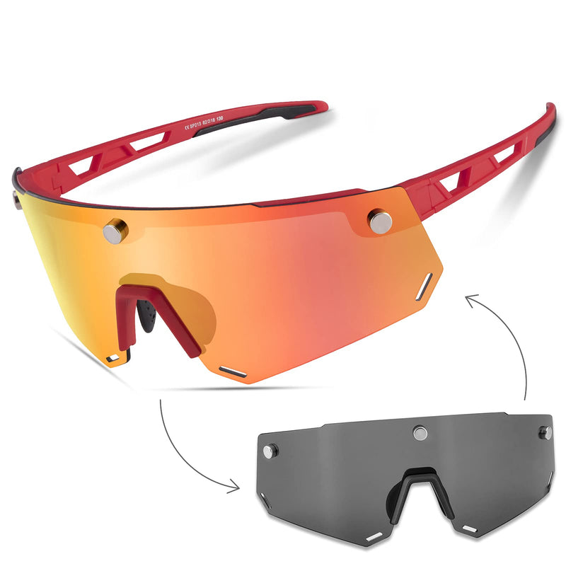 Load image into Gallery viewer, Unisex Polarized Cycling Glasses with 2 Replaceable Lenses
