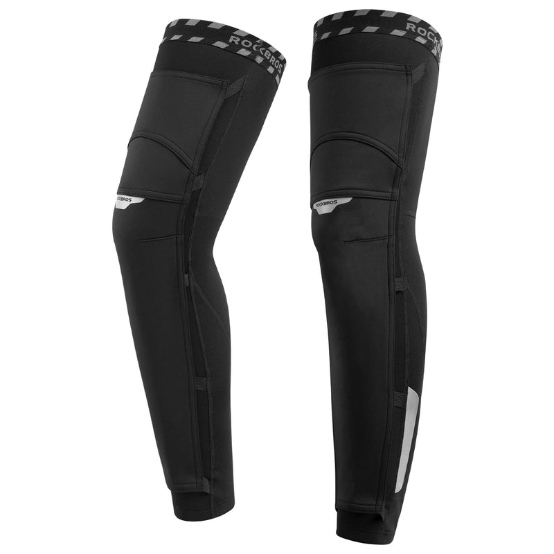 Load image into Gallery viewer, ROCKBROS Cycling Leg Warmers Thermal Fleece Windproof Compression Knee Sleeves for Men Women
