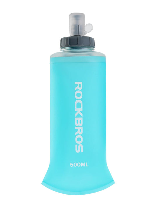 ROCKBROS 500ml Collapsible Soft Flask Flexible Water Bottle for Running, Hiking, Cycling Skiing