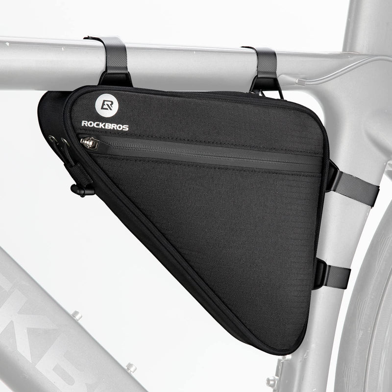 Load image into Gallery viewer, ROCKBROS Reflective Bike Frame Bag with Mesh Side Pockets, 1.5L
