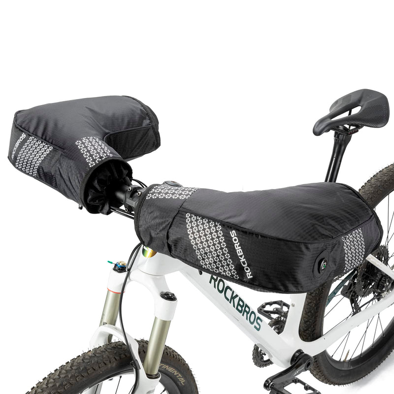 Load image into Gallery viewer, ROCKBROS Thinsulate Thermal Bike Handlebar Mittens - Cold Weather Pogies Cover Gloves
