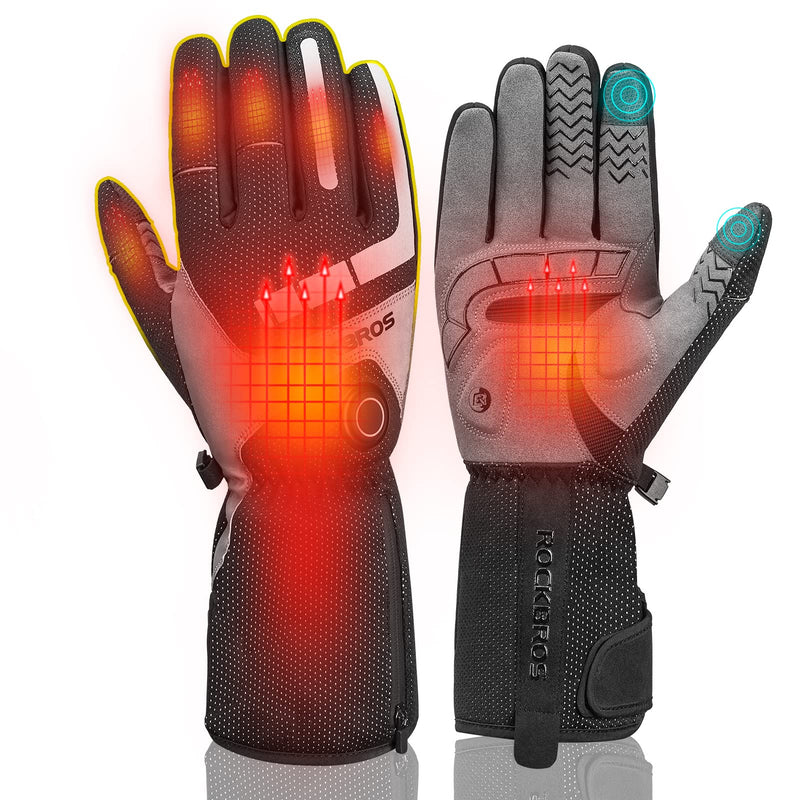 Load image into Gallery viewer, ROCKBROS Rechargeable Heated Gloves 4000mAh Touchscreen Windproof Thermal
