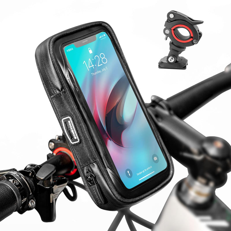 Load image into Gallery viewer, ROCKBROS Bike Phone Mount Bag 270°Rotatable Quick Release Bike Phone Holder Handlebar Bag

