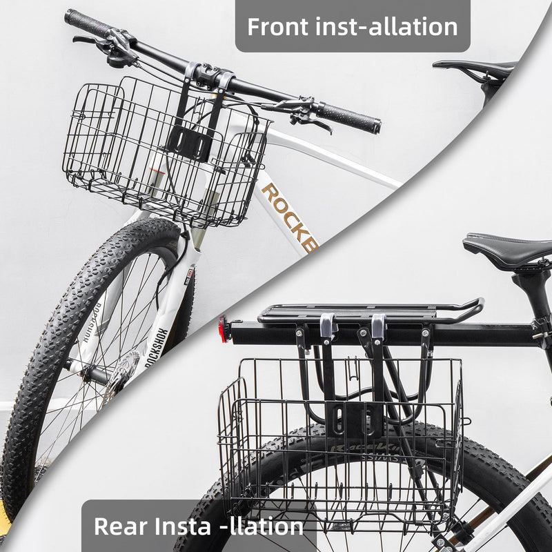 Load image into Gallery viewer, ROCKBROS Sturdy Folding Bike Basket Easy Install for Scooter, Mountain Bike Beach Cruiser
