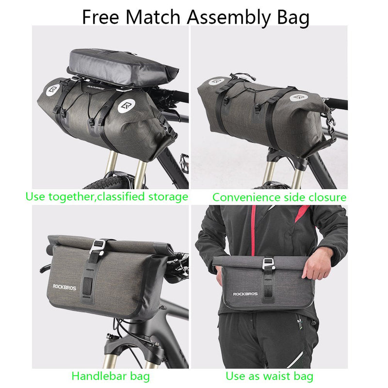 Load image into Gallery viewer, ROCKBROS 12L-20L Waterproof Bikepacking Handlebar Bags with 2 Dry Packs for Bikes
