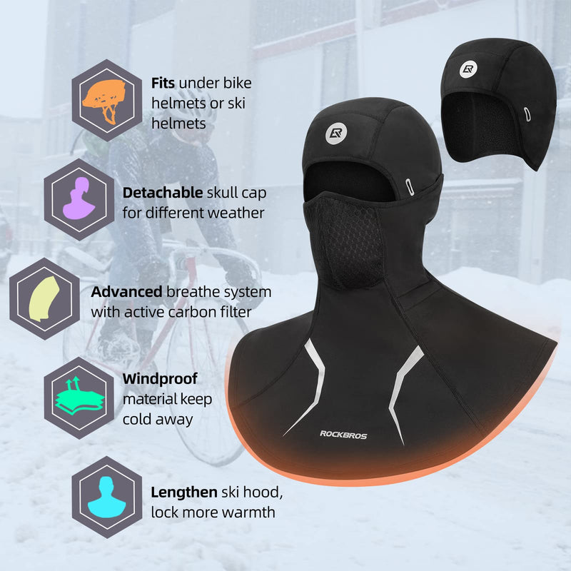Load image into Gallery viewer, ROCKBROS Thermal Ski Mask, Windproof Fleece Balaclava for Cold Weather, Ski Face Mask for Men
