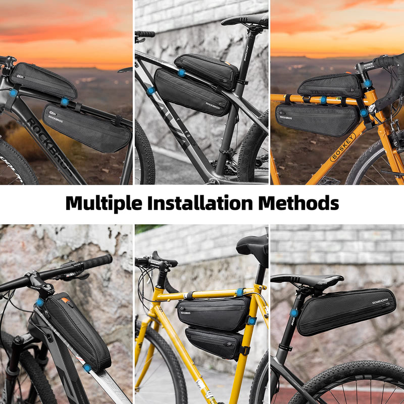 Load image into Gallery viewer, ROCKBROS Water-Resistant Triangle Bike Frame Saddle Bag Accessories for MTB Road Cycling
